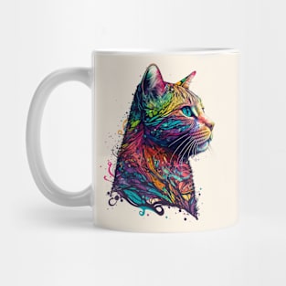 Cat Face Colorful Mug